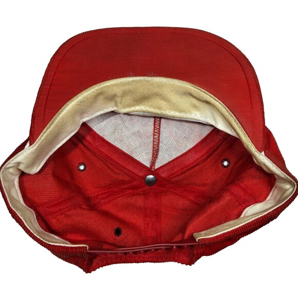 VTG Motorcraft Racing Snapback Corduroy Trucker Hat Rope Embroidered Laurel Ford - Picture 9 of 9
